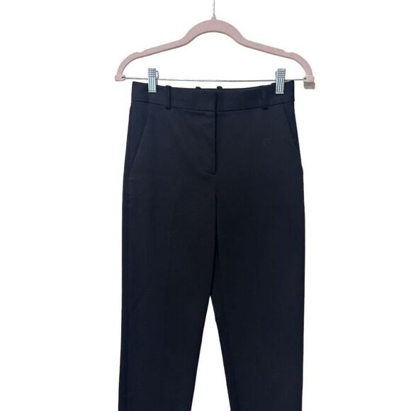 Babaton Atelier High Waist Crop Hem Flat Front Trousers Dress Pants Black Size 2 - Picture 4 of 10